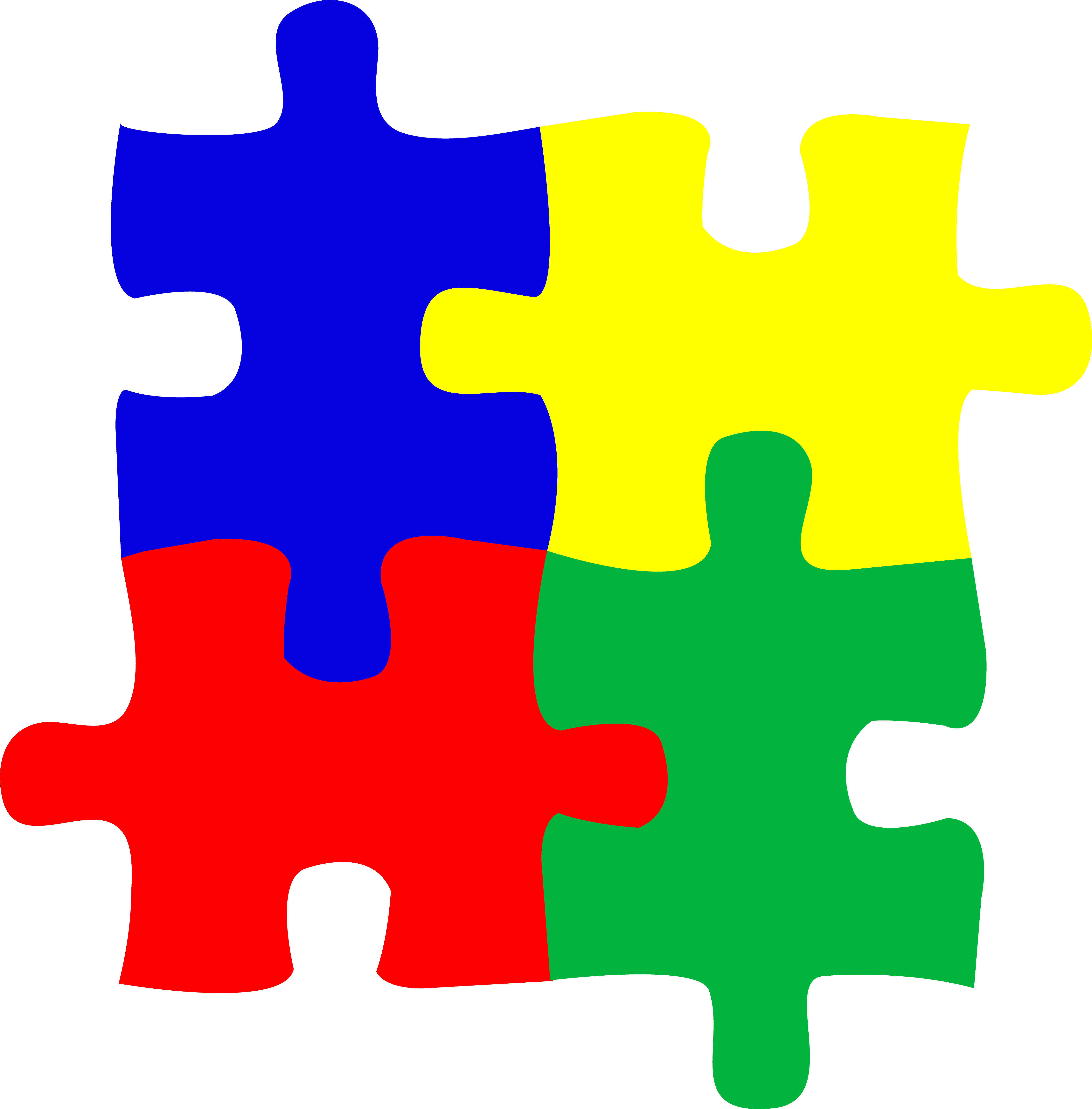 Interlocking Puzzle Piece - Autism Awareness Symbol