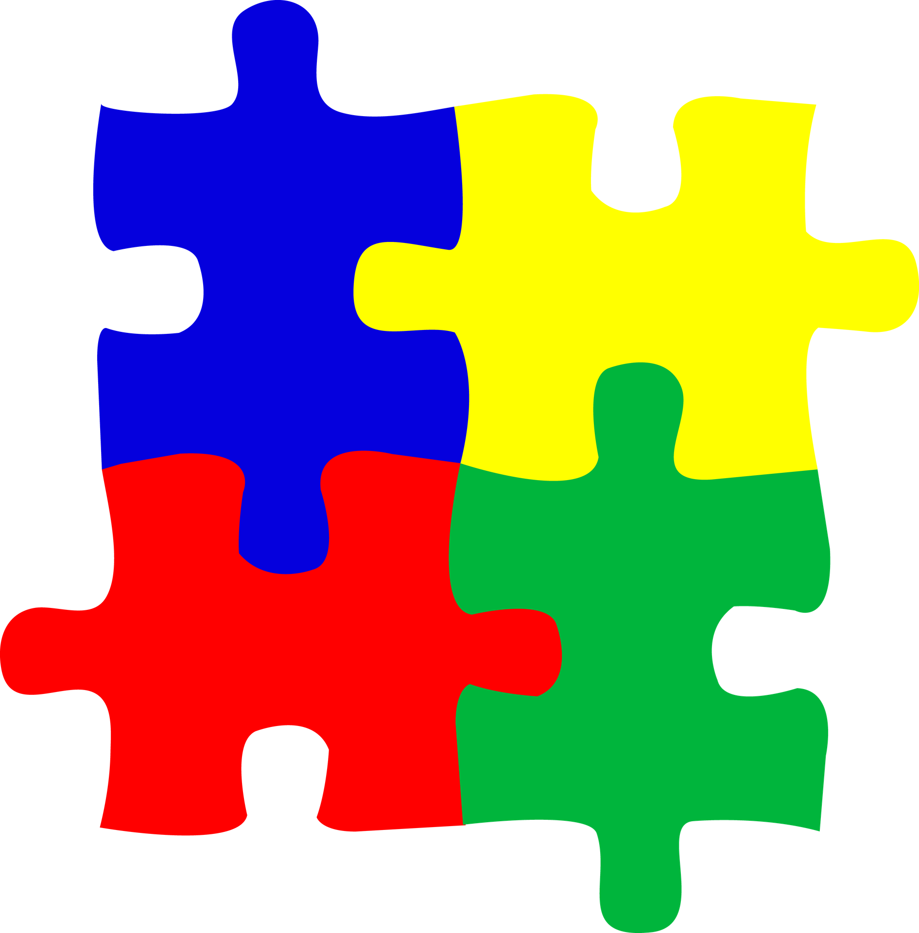 Interlocking Puzzle Piece - Autism Awareness Symbol