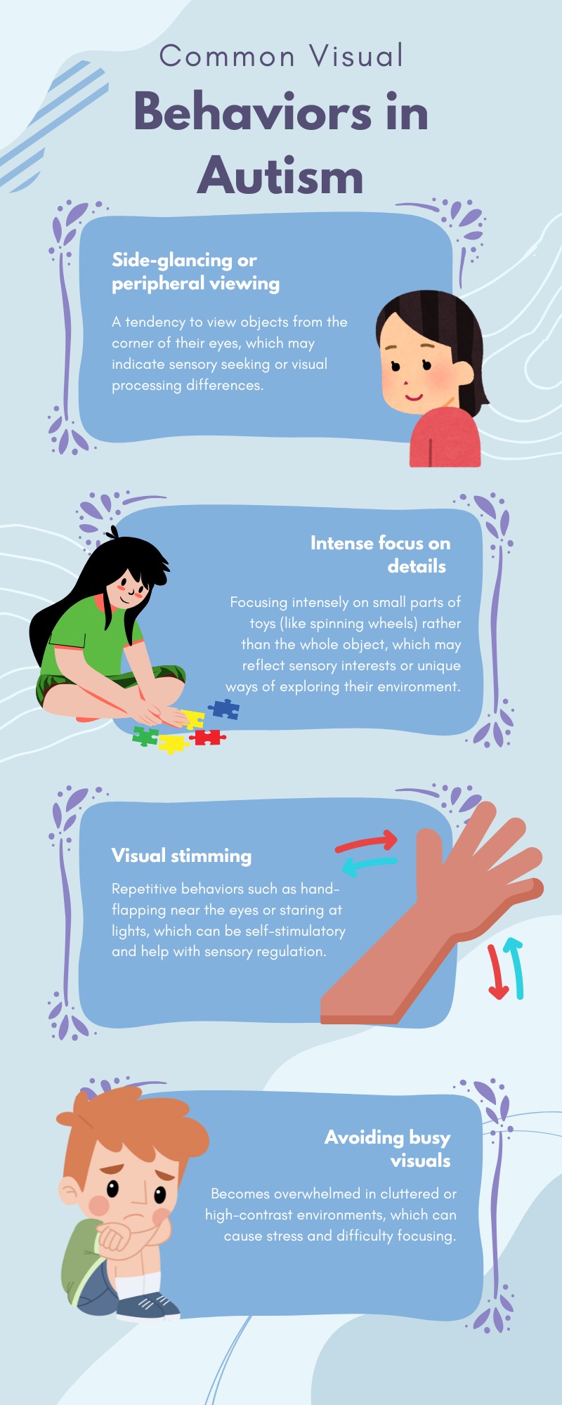 visual autism symptoms