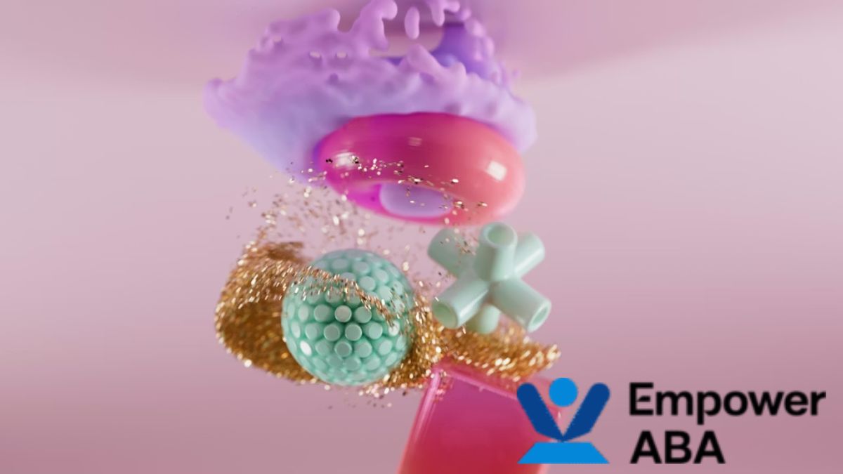 A sensory bubble tube filled with water shows colorful pieces moving and bubbling, creating a calming visual effect.